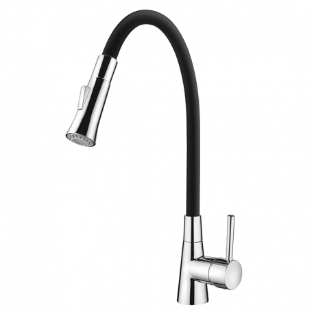 Misturador Monocomando Cozinha Mesa Bica Flexível Lorenflex 2257 B27 Preto LORENZETTI