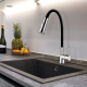 Misturador Monocomando Cozinha Mesa Bica Flexível Lorenflex 2257 B27 Preto LORENZETTI