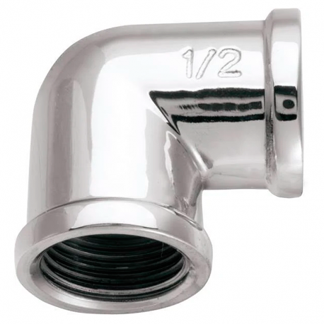 Joelho Latão Cromado 1/2'' Rosca Fêmea BLUKIT