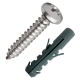 Parafuso Inox 3,5x25mm com Bucha 5mm Kit com 2 Peças PBIX-5 LAUREFIX