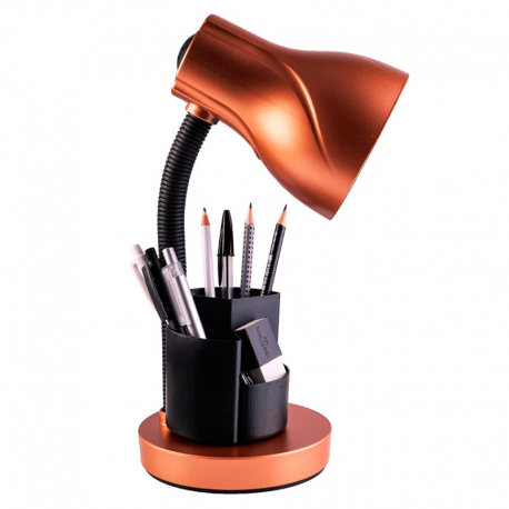 Luminária de Mesa Spiralle com Porta Lápis Cobre 110340006 STARTEC