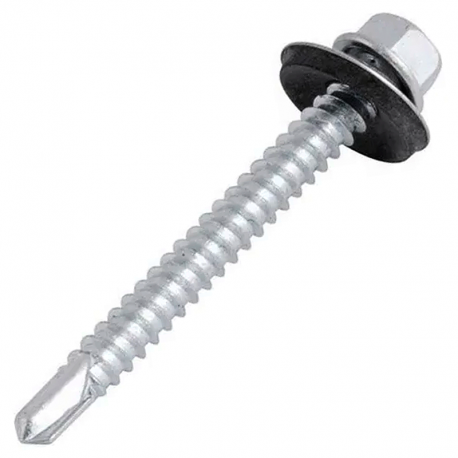 Parafuso Sextavado Auto Brocante com Arruela 5,5x2'' Kit com 5 Peças PAB-2 LAUREFIX