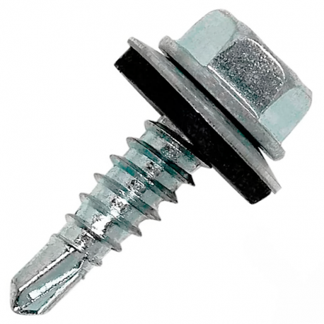 Parafuso Sextavado Auto Brocante com Arruela 5,5x1'' Kit com 5 Peças PAB-1 LAUREFIX