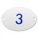 Número Oval Nº3 NO-3 LAUREFIX