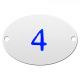 Número Oval Nº4 NO-4 LAUREFIX