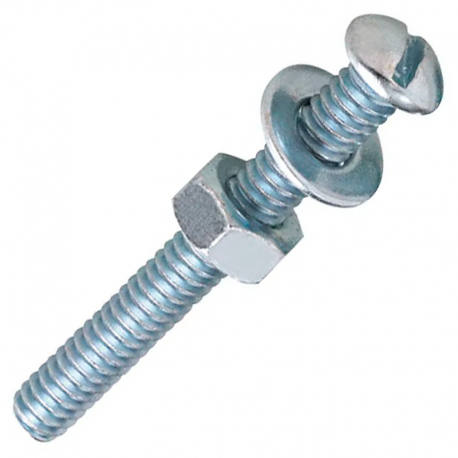 Parafuso Máquina 1/4x2'' Kit com 5 Peças MQ23 LAUREFIX
