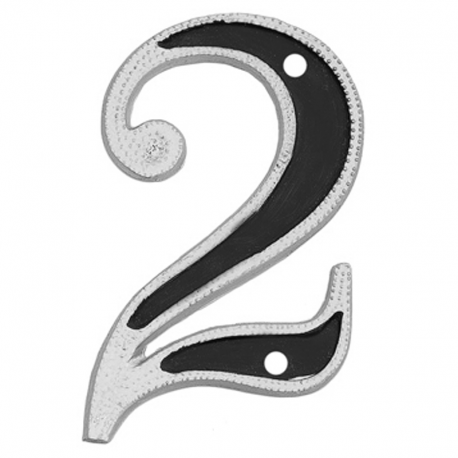 Número Cromado para Casa Nº 2 ZCC2 LAUREFIX