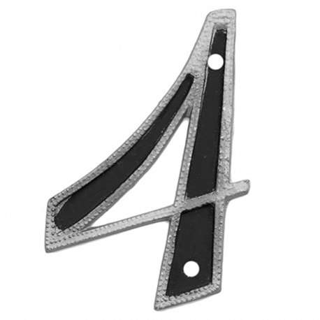 Número Cromado para Casa Nº 4 ZCC4 LAUREFIX
