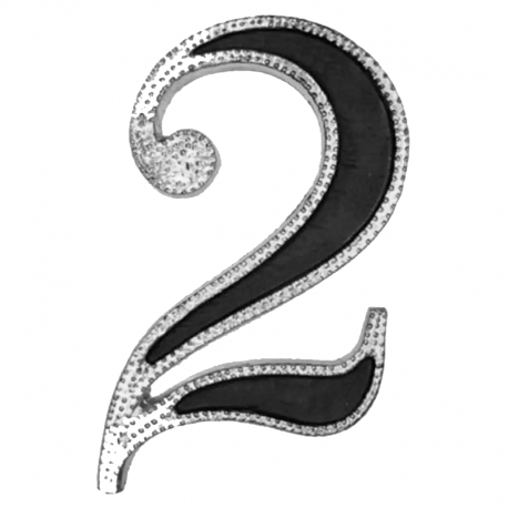 Número Cromado para Apartamento Nº 2 ZCAP2 LAUREFIX
