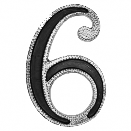 Número Cromado para Apartamento Nº 6 ZCAP6 LAUREFIX