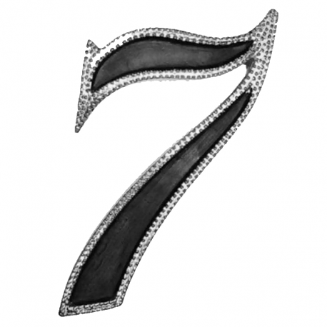 Número Cromado para Apartamento Nº 7 ZCAP7 LAUREFIX