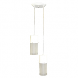 Pendente Luna para 2 Lâmpadas Alumínio Branco 752102/550 PAVILONIS