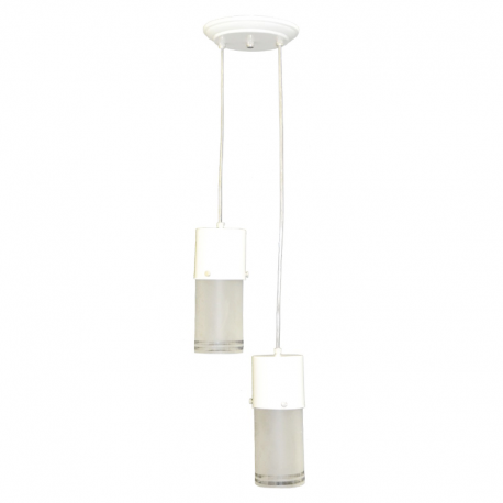 Pendente Luna para 2 Lâmpadas Alumínio Branco 752102/550 PAVILONIS