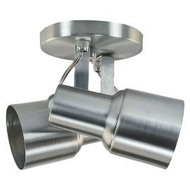 Spot 1020 para 2 Lâmpadas Alumínio Escovado 102201 PAVILONIS