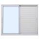 Veneziana 3 Folhas 100x150cm Caribe Max Alumínio Branco V3 JAP