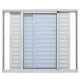 Veneziana 3 Folhas 100x150cm Caribe Max Alumínio Branco V3 JAP