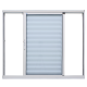 Veneziana 3 Folhas 100x150cm Caribe Max Alumínio Branco V3 JAP