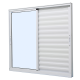 Veneziana 3 Folhas 100x150cm Caribe Max Alumínio Branco V3 JAP