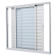 Veneziana 3 Folhas 100x150cm Caribe Max Alumínio Branco V3 JAP
