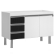Gabinete Style para Pia de 1,20m Branco e Nero LOCATT