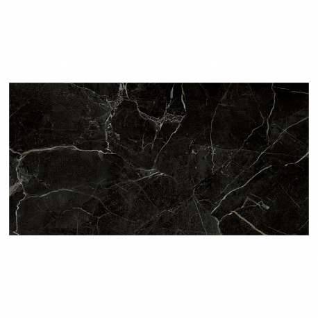 Porcelanato 60x120cm Lâmina Venato Black Mate Extra ROCA