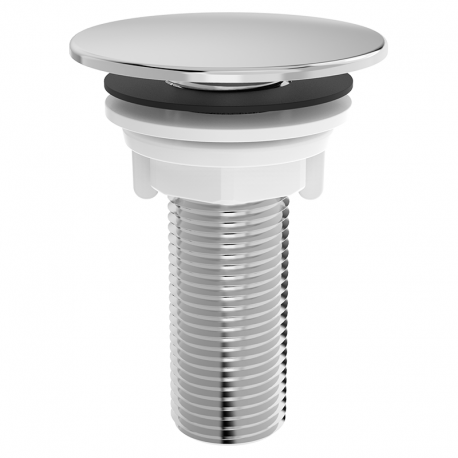 Plug Tapa Furo Redondo Plástico Cromado para Bidês e Lavatórios 091502-412 BLUKIT