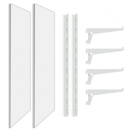 Kit 2 Prateleiras 60x30cm Multiuso Branca K2MB BRASFORMA