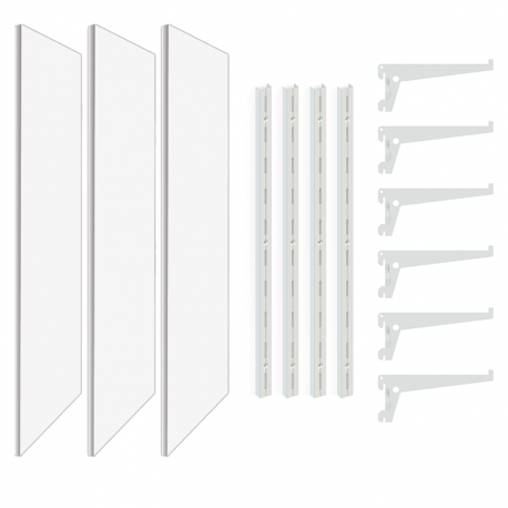 Kit 3 Prateleiras 90x25cm Multiuso Branca K3MB BRASFORMA