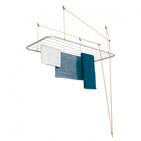 Varal de Teto em Aço 90cm Branco MAXEB