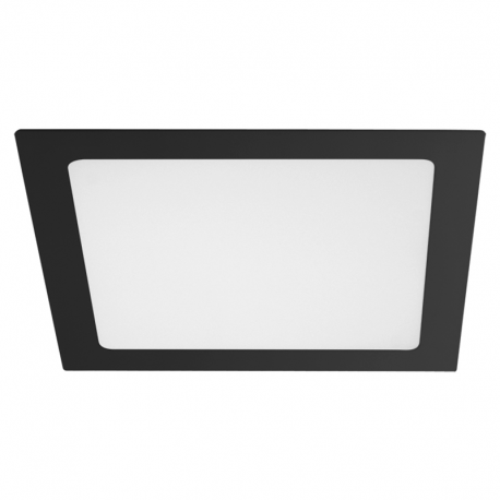 Painel LED Embutir Quadrado Preto 18W Bivolt 6500K Luz Branca 15090299 TASCHIBRA