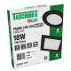 Painel LED Embutir Redondo Preto 18W Bivolt 6500K Luz Branca 15090293 TASCHIBRA