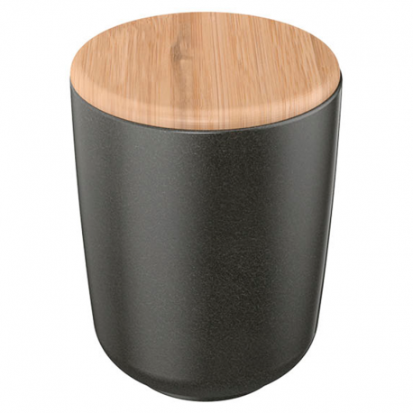 Porta Algodão Osaka Reativo com Tampa de Bambu Preto YOI