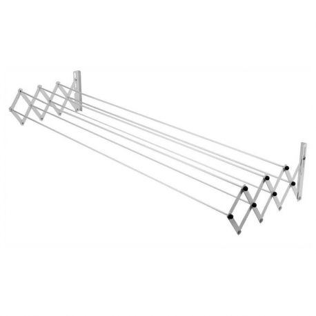 Varal Sanfonado em Aço 0,77cm Branco MAXEB