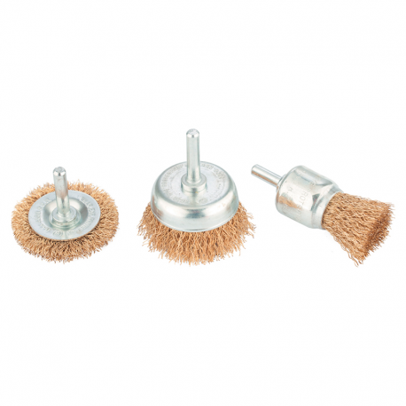 Jogo de Escova de Aço 50mm Kit com 3 Peças 744869 MTX