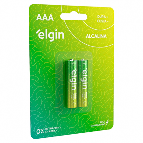 Pilha Alcalina AAA Palito Kit com 2 Peças 000000082154 ELGIN