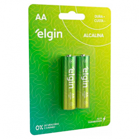 Pilha Alcalina AA Palito Kit com 2 Peças 000000082152 ELGIN
