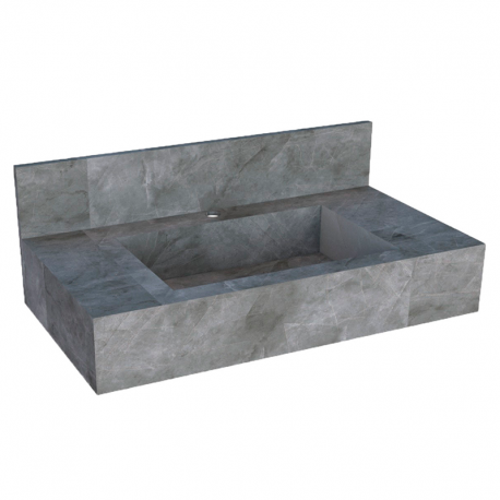 Bancada Porcelanato Bérgamo 80cm Cinza COZIMAX