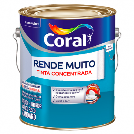 Tinta Látex Acrílico Standard Fosco Rende Muito Palha 3,2L CORAL