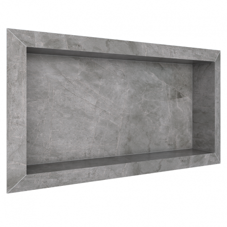 Nicho Diamante Porcelanato 30x60x10cm Cinza COZIMAX