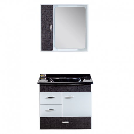 Kit Santarém Espelheira + Toucador + Tampo 60cm Branco/Cromo IRMÃOS CORSO