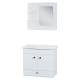 Kit Pamplona Espelheira + Toucador + Tampo 60cm Branco IRMÃOS CORSO