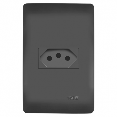 Tomada 2P+T 20A/250V 4054 Habitat Preto FAME