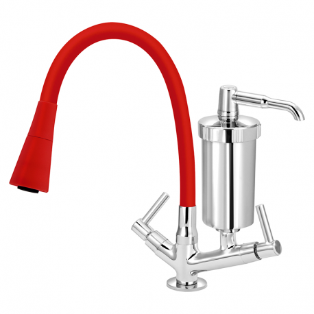 Torneira para Cozinha de Mesa Filtro Gourmet 1/4v C98 6175 Vermelho STOC