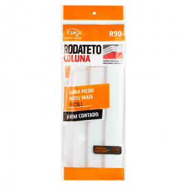 Moldura Coluna Rodateto Embalado com 2 Peças de 24cm R90 Branco EPEX