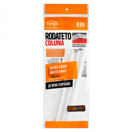 Moldura Coluna Rodateto Embalado com 2 Peças de 24cm E35 Branco EPEX