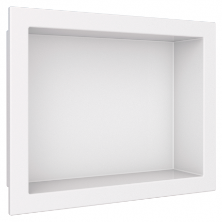 Nicho Mármore Sintético Liso 30x40x10cm Branco COZIMAX