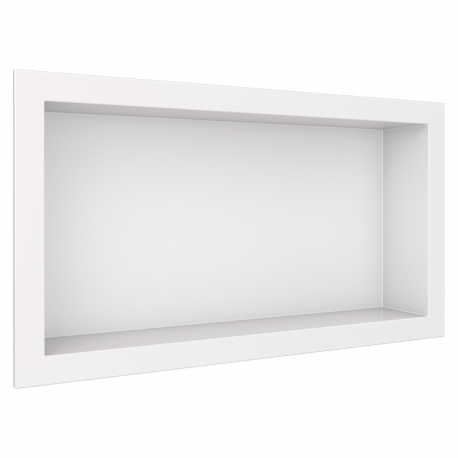 Nicho Mármore Sintético Liso 30x60x10cm Branco COZIMAX