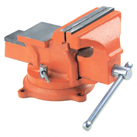 Torno Morsa Bancada Rotativa 4" 100mm com Bigorna SPARTA