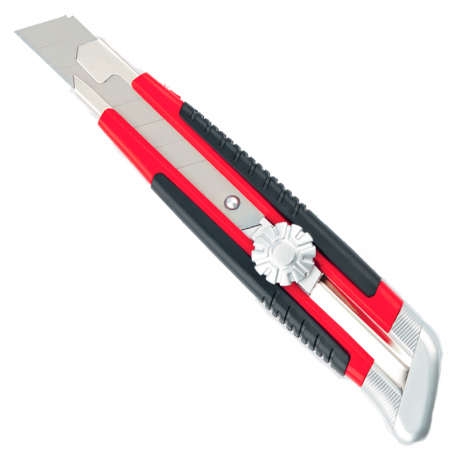 Estilete Lâmina Retrátil 18mm Fixa com Ponta de Metal MTX