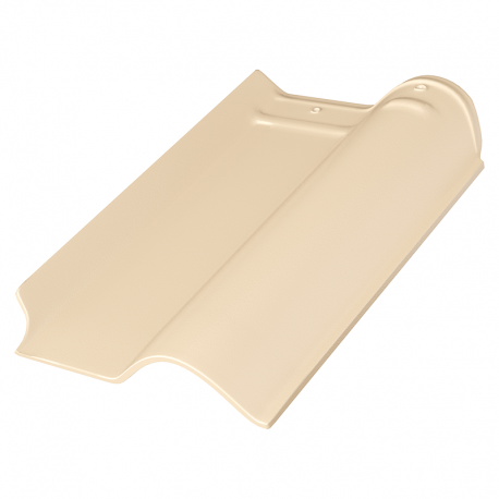 Telha Esmaltada Dupla Face Ecogres 27x43cm Embalagem com 10 Unidades Marfim PERKUS